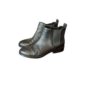 Cole Haan Landsman Black  Genuine Leather Ankle Boots Booties  - Size 7.5
